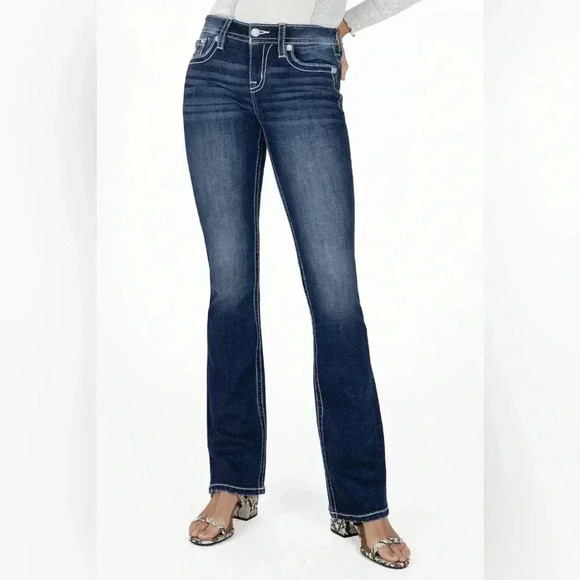 Miss Me Floral Swirl Horseshoe Bootcut Jeans sz 29 - Picture 11 of 11